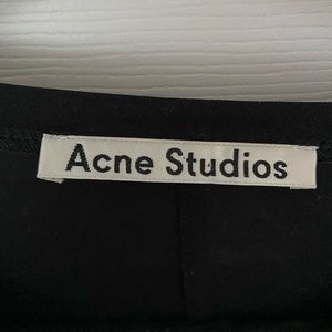Acne studios black tshirt with slits at bottom